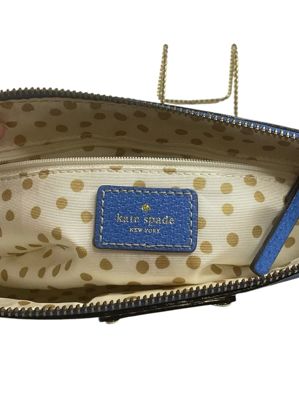 Kate Spade Wellesley Byrd Cobalt Blue Pebbled Leather Shoulder Bag